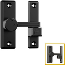 Flip Latch Lock 90/180 Degree Left/Right-Opening Sliding/Swinging Door Lock Bolt