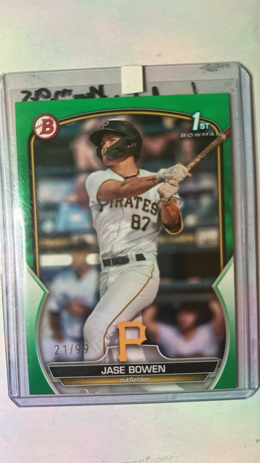 2023 Bowman - Chrome Prospects Jase Bowen #BCP-146 Green Refractor /99 (RC)
