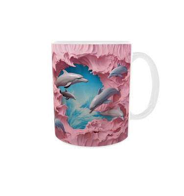 Becher 300ml Kollektion 3D v4 Delphin Delphine