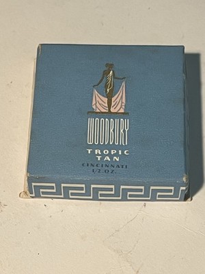 Vtg NOS 1940s Woodbury TROPIC TAN Blush Box Makeup Beauty 1.25oz UNOPEN W/ Info