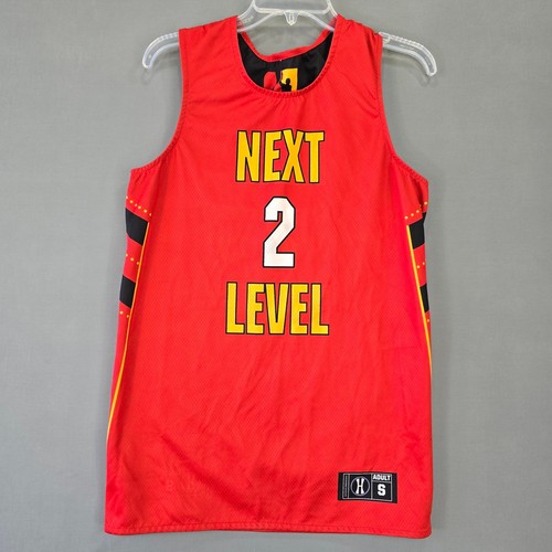 Next Level Red Black Reversible Shirt Basket Ball Jersey Sleeveless Men's Size S