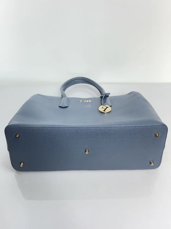 FURLA Leather Tote Bag in Blue - Image 4 of 4