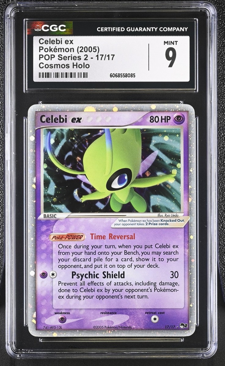 CGC 9 MINT Celebi ex 2005 POP Series 2 17/17 Cosmos Holo Pokemon