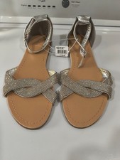 Davids bridal size 8 zane silver formal sandals