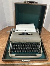 Vintage Remington Travel-Riter Typewriter Manual Retro Typing W Case & Key TYPES thumbnail