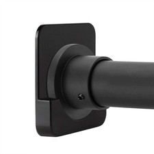 Black Shower Curtain Rod Holder for Wall Mount Adhesive Shower Tension Rod Ret
