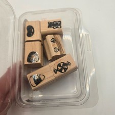 Vintage Stampin Up All Wrapped Up Accessories Rubber Stamps Set Of 6