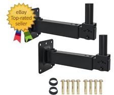 Heavy Duty Speaker Wall Mount,Adjustable Tilt  Swivel Wall Mount Brackets for P