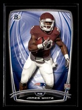 2014 Bowman #100 James White Rookies Black Rookie Card New England Patriots. rookie card picture