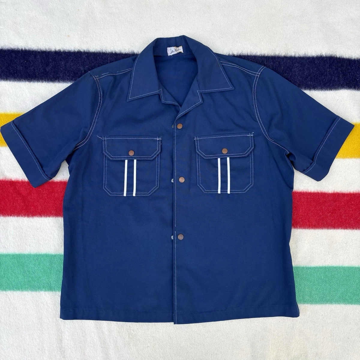 Short Sleeve Bowling 1950s Vintage Casual Shirts for Men for sale