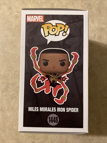 FUNKO POP Marvel Spider-Man MILES MORALES IRON SPIDER CHASE & COMMON SET 1448 - Picture 5 of 17
