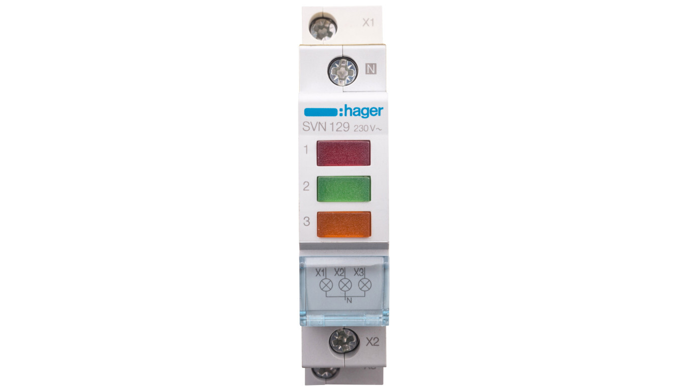 Modular lamp 3-phase red / green / orange 230-400V AC SVN129 /T2UK