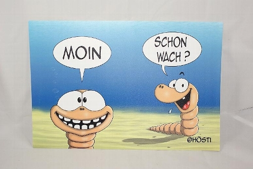 Tischset / Platzset HöSti Moin Schon Wach Wattwurm Ca. 44X30Cm-image