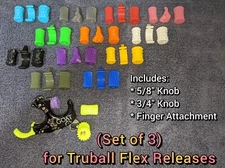 * (Set of 3) Button Knobs & Ring Finger Flex * TruBall Releases - Ultimate GOAT
