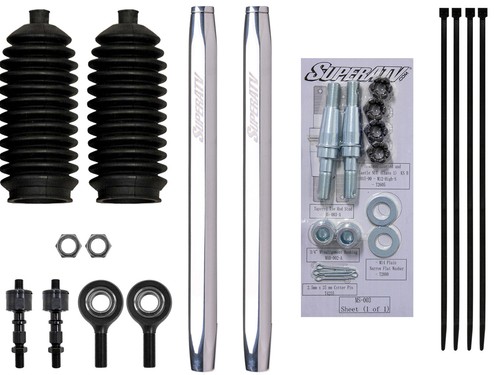 SuperATV Billet Heavy-Duty Tie Rod Kit for Polaris Ranger XP 900 Standard Cab - Picture 5 of 5