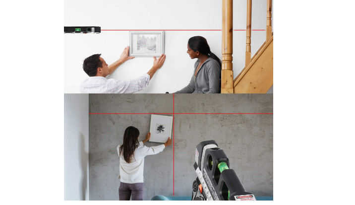 Cross Line Laser Leveler Multipurpose Tool Picture Hanging Cabinets Tile Walls