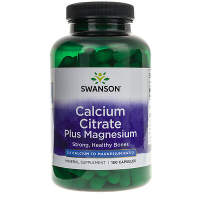 Swanson Calciumzitrat + Magnesium, 150 Kapseln