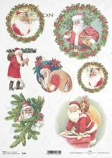 Vintage Santa | A4 Rice Paper | Paper for Decoupage | ITD Collection