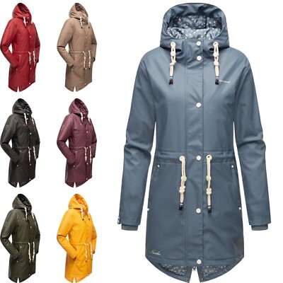 Navahoo Damen Funktions Regen Jacke Parka Mantel Wasserdicht