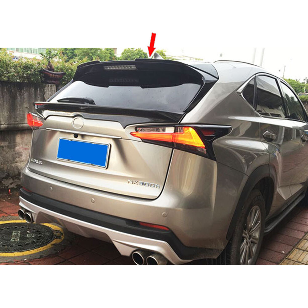 Painted Black V Rear Trunk Spoiler FOR Lexus NX300 NX300h Sport