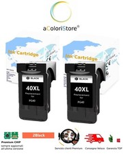 2 Cartucce 40XL per Canon PIXMA iP 2400 2500 2600 6220D MX 300 MX 310