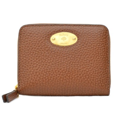 Coin Purse Mulberry Plaque Credit Card Zip Purse Mulberry Plaque