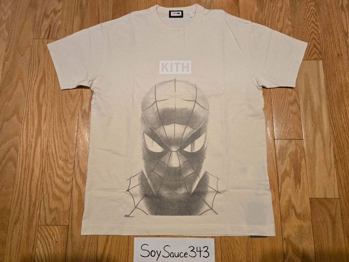 ☆ KITH x SPIDER-MAN Vigilante vintage tee コラボTシャツ ☆ NEW KITH MARVEL SPIDER-MAN VIGILANTE VINTAGE SANDRIFT TEE