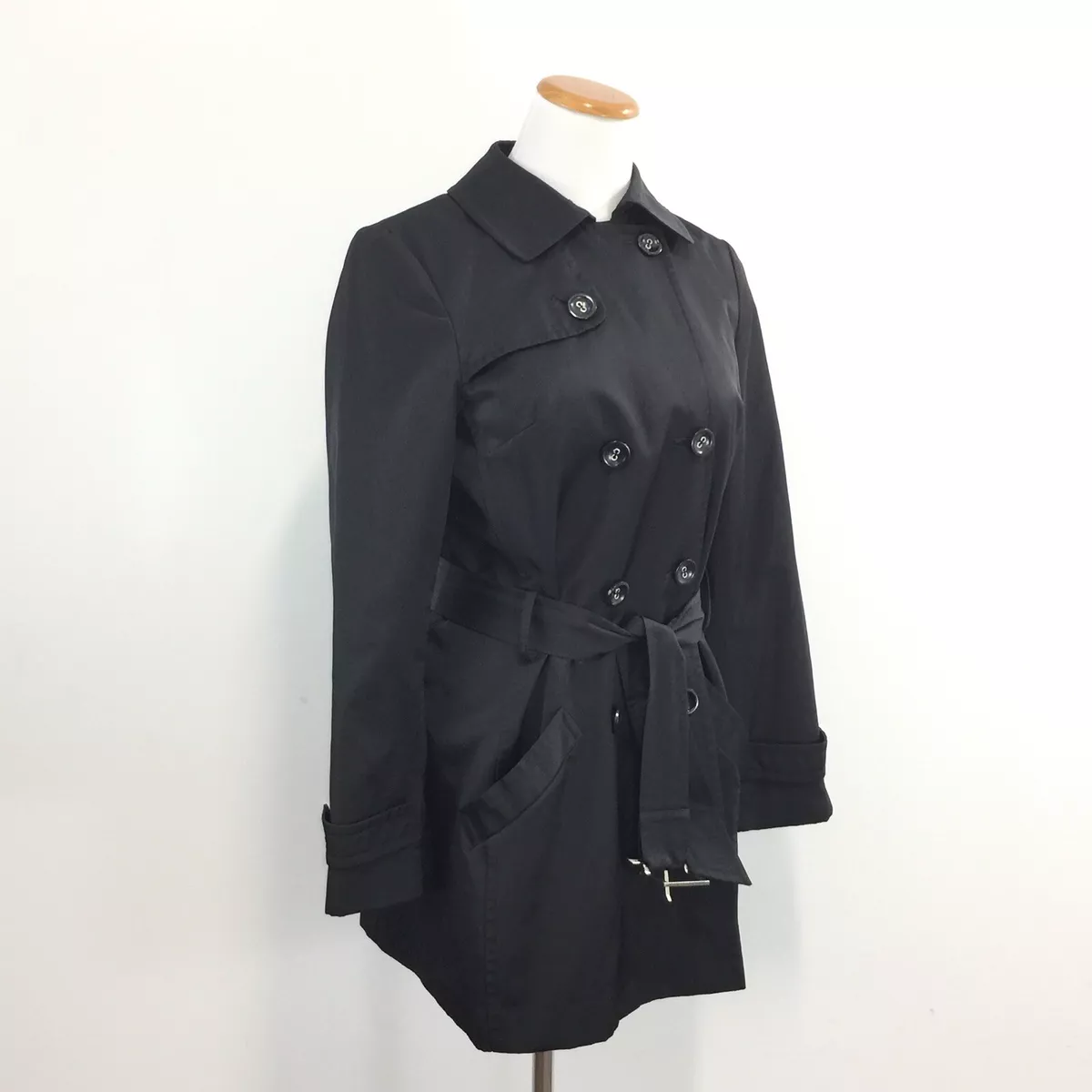 Short black trench clearance coat