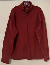 Hawkshead Fleece Jacket Size Medium Red Full Zip Logo Pockets