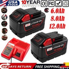 For Milwaukee for M18 18V 12.0Ah Extended Lithium 48-11-1880 Battery or Charger