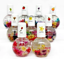 ON SALE! Blue Cross- Blossom Nail Cuticle Oil with Real Flowers 0.5 oz -Pick any