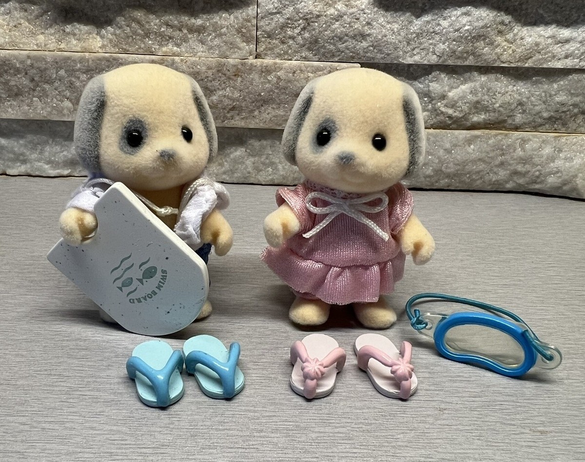 Sylvanian Families Swimming Adventure Set Games Beach Patches Dog