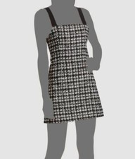 $395 Alice + Olivia Women's Black Bonita Tweed A-Line Dress Size 10