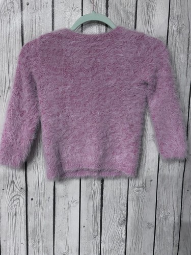 Gymboree Over Sized Pink Fuzzy Cardigan Pink Button Front Sweater 4T - Picture 4 of 4
