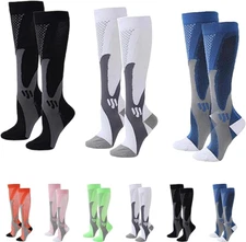 Knee High Compression Socks for Men & Women- 20-30 mmHg Medical Support,L/XL/XXL