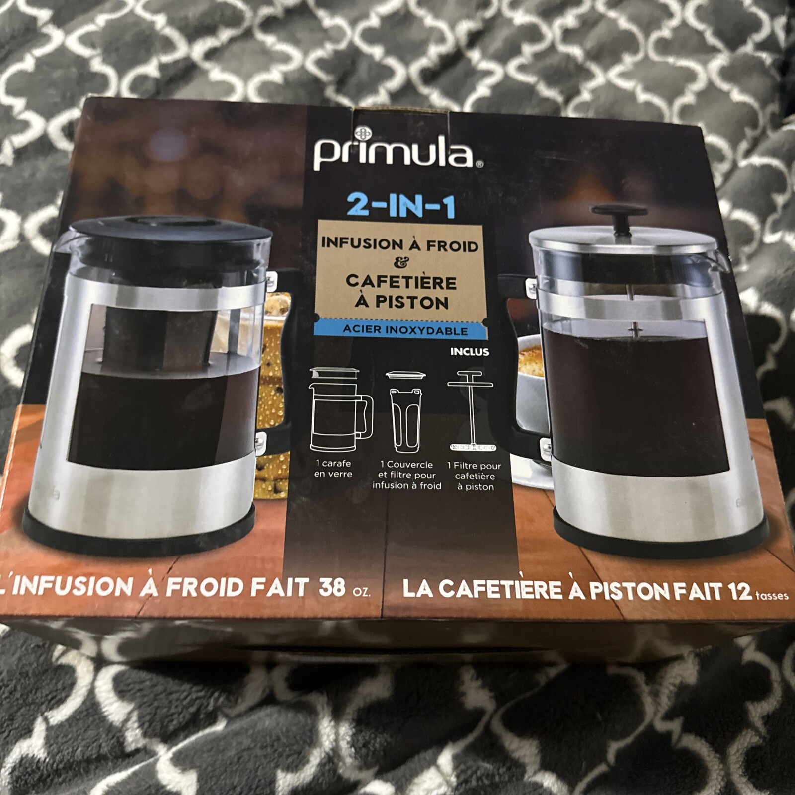 ☕️2-in-1 Coffee Maker, Cold Brew French Press, 51 oz. Ep