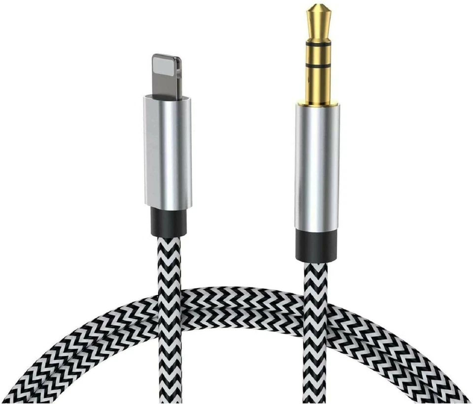 TRES (3) Cable de datos para iPhone con certificación Apple MFi a adaptador de auriculares de 3,5 mm Foto 2 de 4