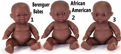 3 Black African American Baby Dolls 5'' Airbrushed Fine Details Berenguer Babes 