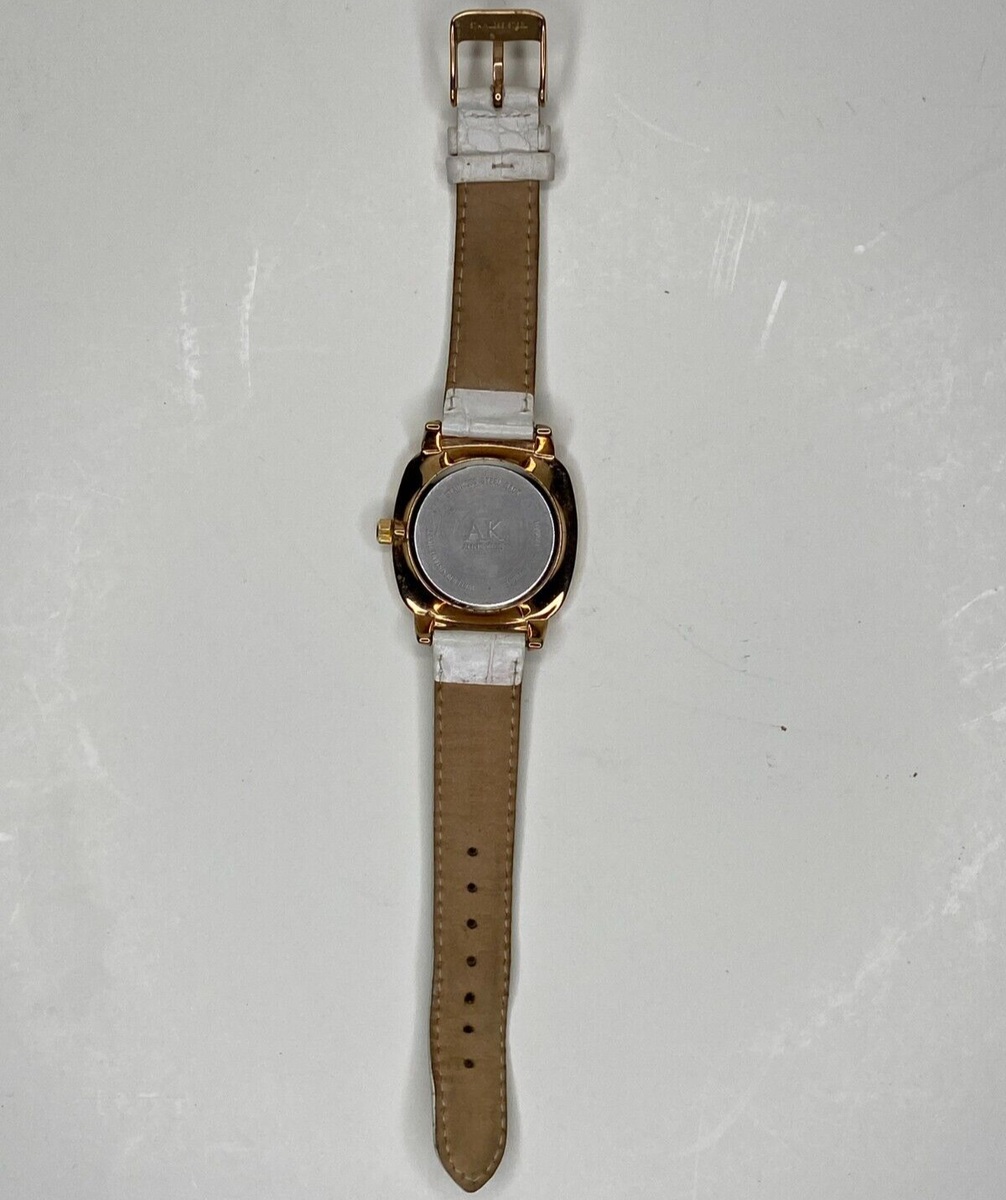 Ann Klein ll Art Nouveau Watch White Leather Band Anne Klein 10/9003 Genuine Blue Leather Quartz Analog  main image 2