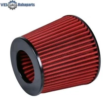 3.5 Inch 89mm Air Intake Cone Filter Replacement Dry Air Filter Red Universal