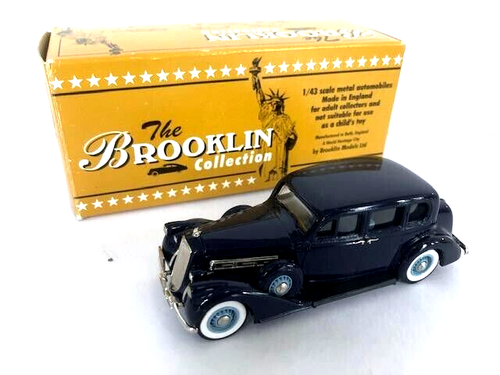 Brooklin 1/43 BRK 81 1936 Blue Pierce Arrow 1601 Sedan Handmade Metal Model  Car