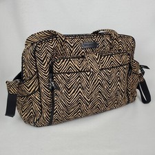 Vera Bradley Stroll Around Baby Diaper Bag Concerto Black Tan Overnighter Purse