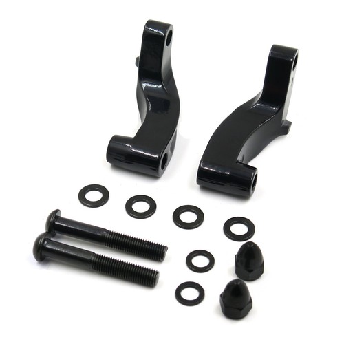 SMT - Adaptateur de montage rétroviseurs en alliage d'aluminium noir compatible avec H-D Fat Bob Soft - Photo 4 sur 5