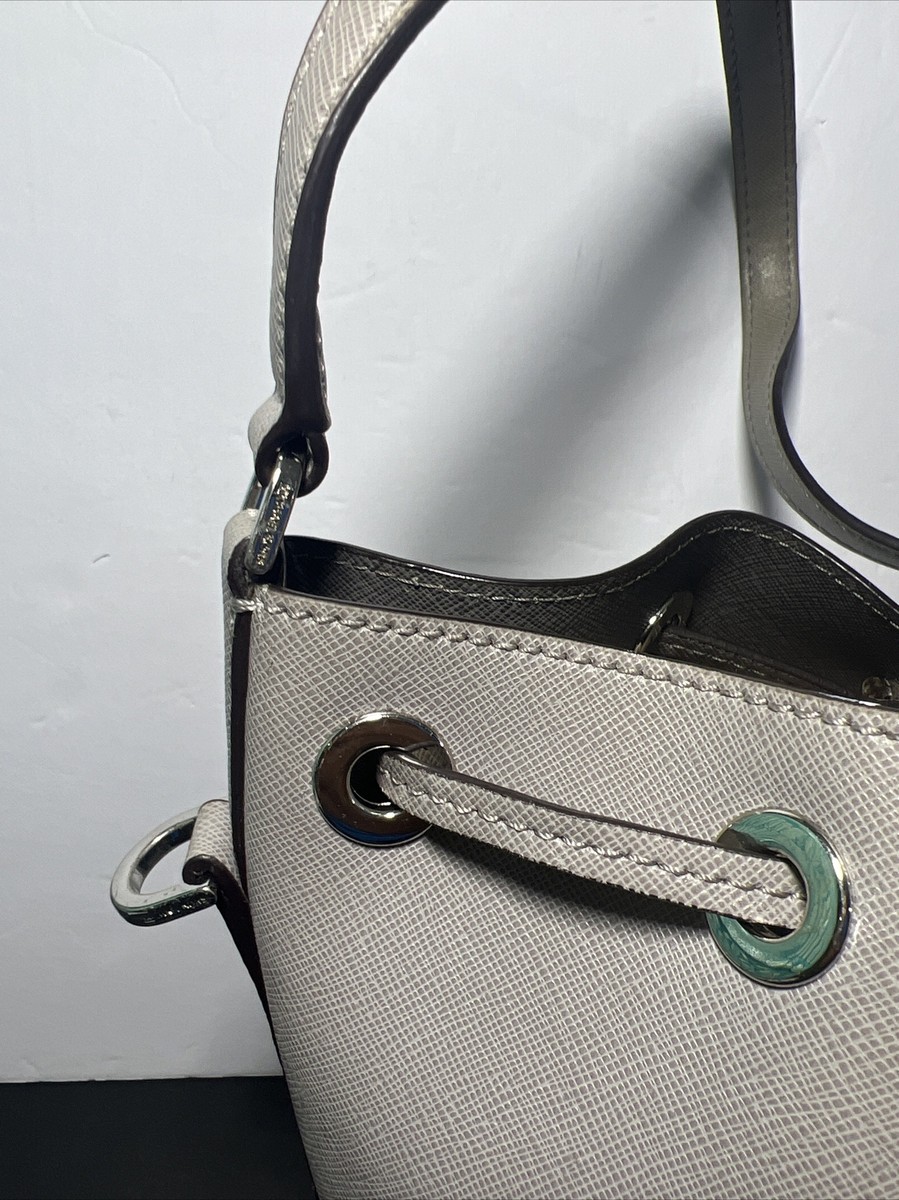 Authentic Michael Kors Grey Saffiano Leather Greenwich