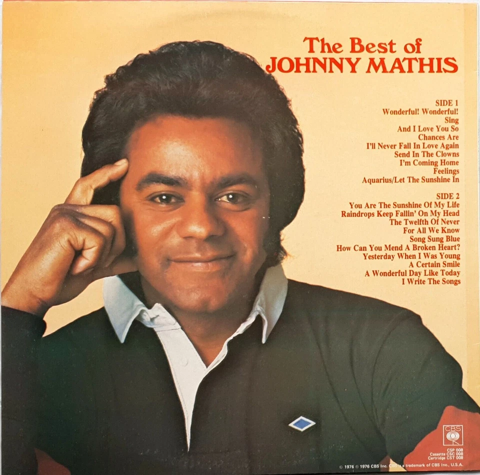 Johnny Mathis – The Best Of Johnny Mathis Vinyl LP 1976 CBS Austalia – CSP 008 - Image 3 of 3