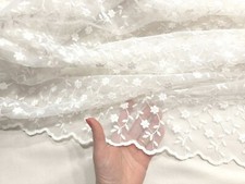 TENDINA IN TULLE VETRO FINESTRA PORTA ARREDO CASA SHABBY a metraggio multipli 1m