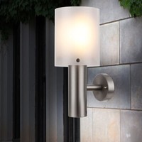 Wandlampe Wandleuchte AußEnlampe Hauswand IP44 Edelstahl Silber Warmweiß 1X Led