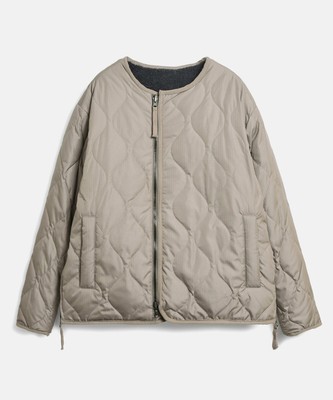 taion military reversible crew neck down jacket