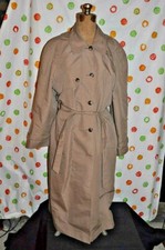 Sherwood Women`s 11/12 Khaki Sexy Belted Trench All Weather Coat Usa Made
