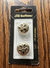 Dill Buttons #529 24k Gold Plated 18 MM 11/16 In 